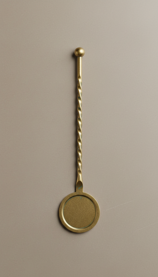 Brass Coffee Stirrer With Tapered Handle